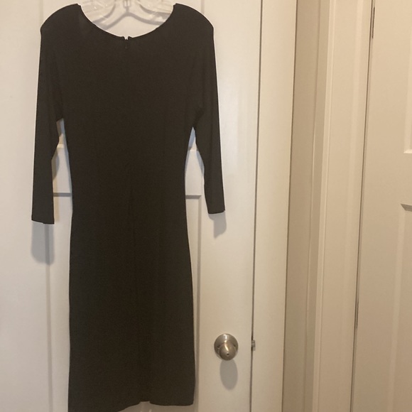 Long Sleeve Black Wrap Dress 👗,size-S, 93% Rayon, 7% Spandex,Never worn - Picture 5 of 12